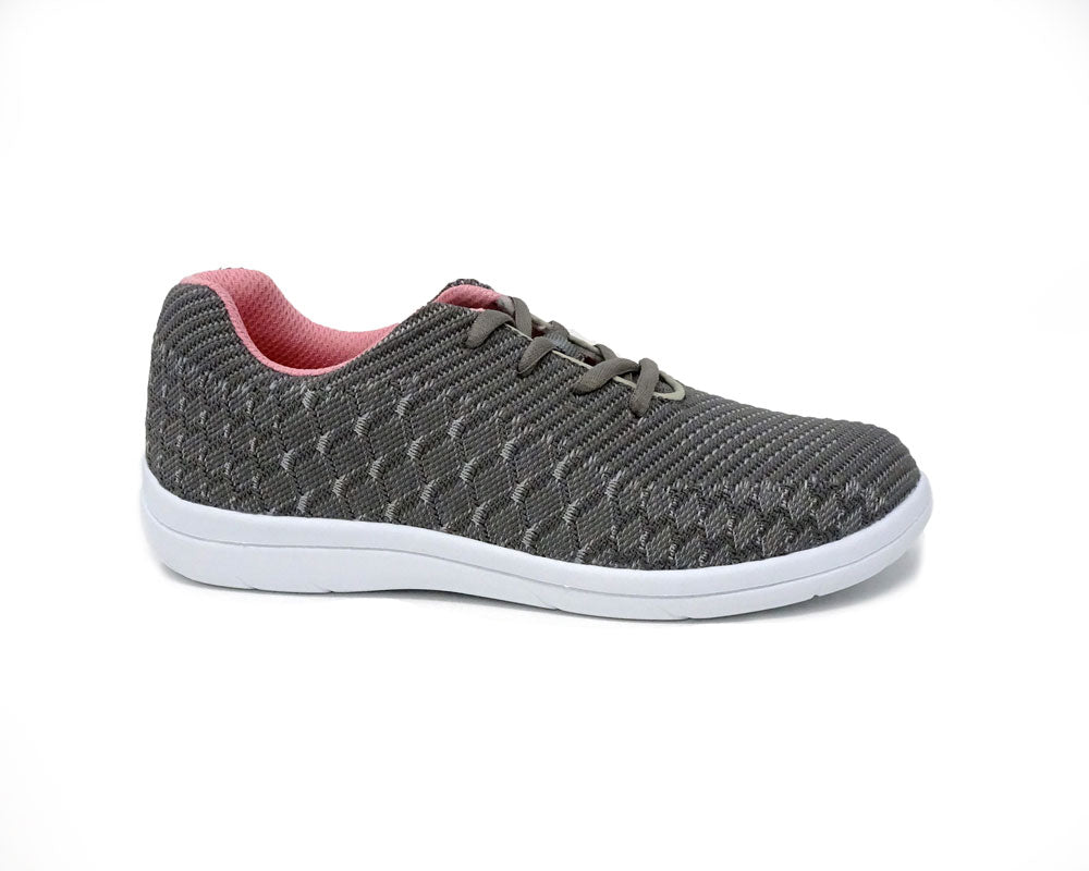 Mt. Emey 9327 Gray - Lady's Added-Depth Extreme-Light Knitted Walking Shoes