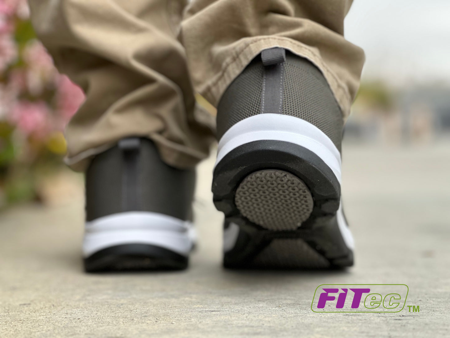 FITec 9735-5L Gray - Men's Laces Walking Shoes with Slip Resistant Soles