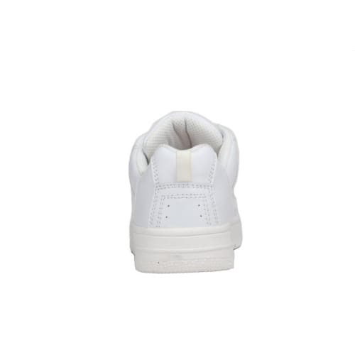 Mt. Emey 2603-L White - Children Straight Last Athletic Shoes With Elastic Laces - Shoes