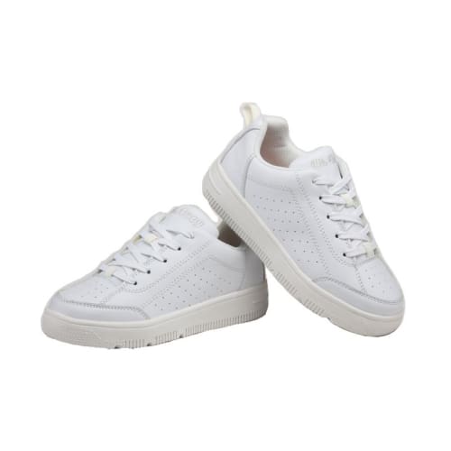 Mt. Emey 2603-L White - Children Straight Last Athletic Shoes With Elastic Laces - Shoes