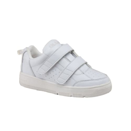 Mt. Emey 2603-V White - Children Straight Last Athletic Shoes With Elastic Laces - Shoes