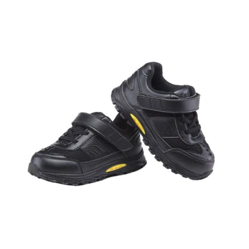 Mt. Emey 3301-1L Black - Children Straight Last Athletic Shoes With Elastic Laces - Shoes