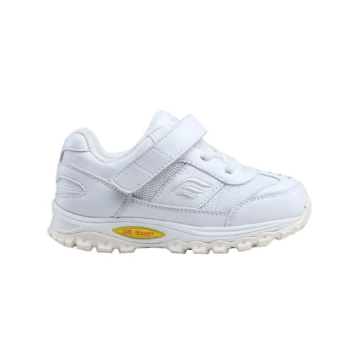 Mt. Emey 3301-3L White - Children Straight Last Athletic Shoes With Elastic Laces - Shoes