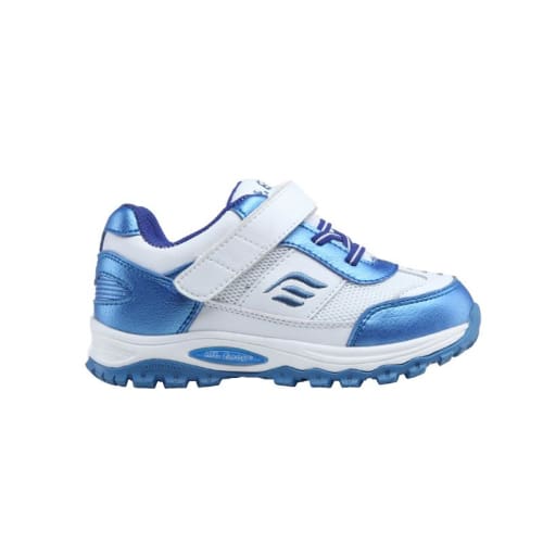 Mt. Emey 3301-6L White/navy Blue - Children Straight Last Athletic Shoes With Elastic Laces - Shoes