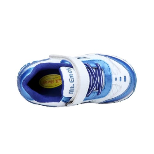 Mt. Emey 3301-6L White/navy Blue - Children Straight Last Athletic Shoes With Elastic Laces - Shoes