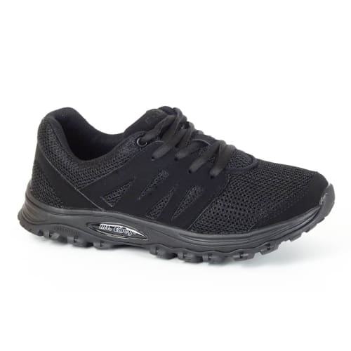 Mt. Emey 9306 Black -Womens Mesh Walking Shoes Black Lace - Shoes