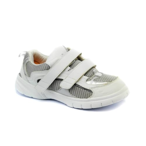 Mt. Emey 9701-3V White/silver -Mens Light Weight Athletic Walking Shoe With Straps - Shoes