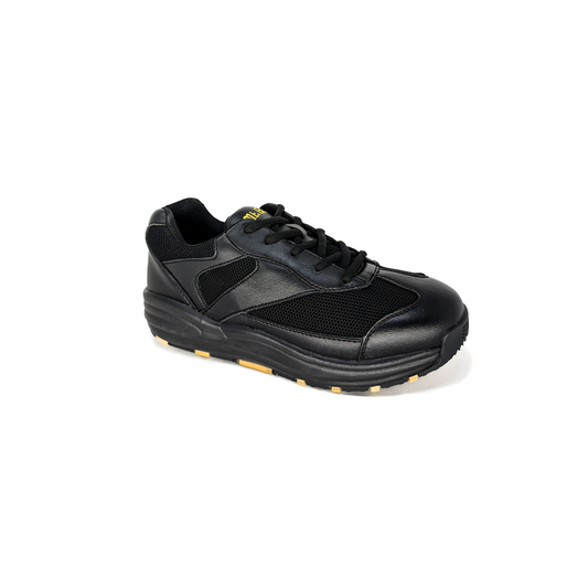 Final Sale - 2151 Black - Children Oil/Slip Resistant Sneakers with Laces