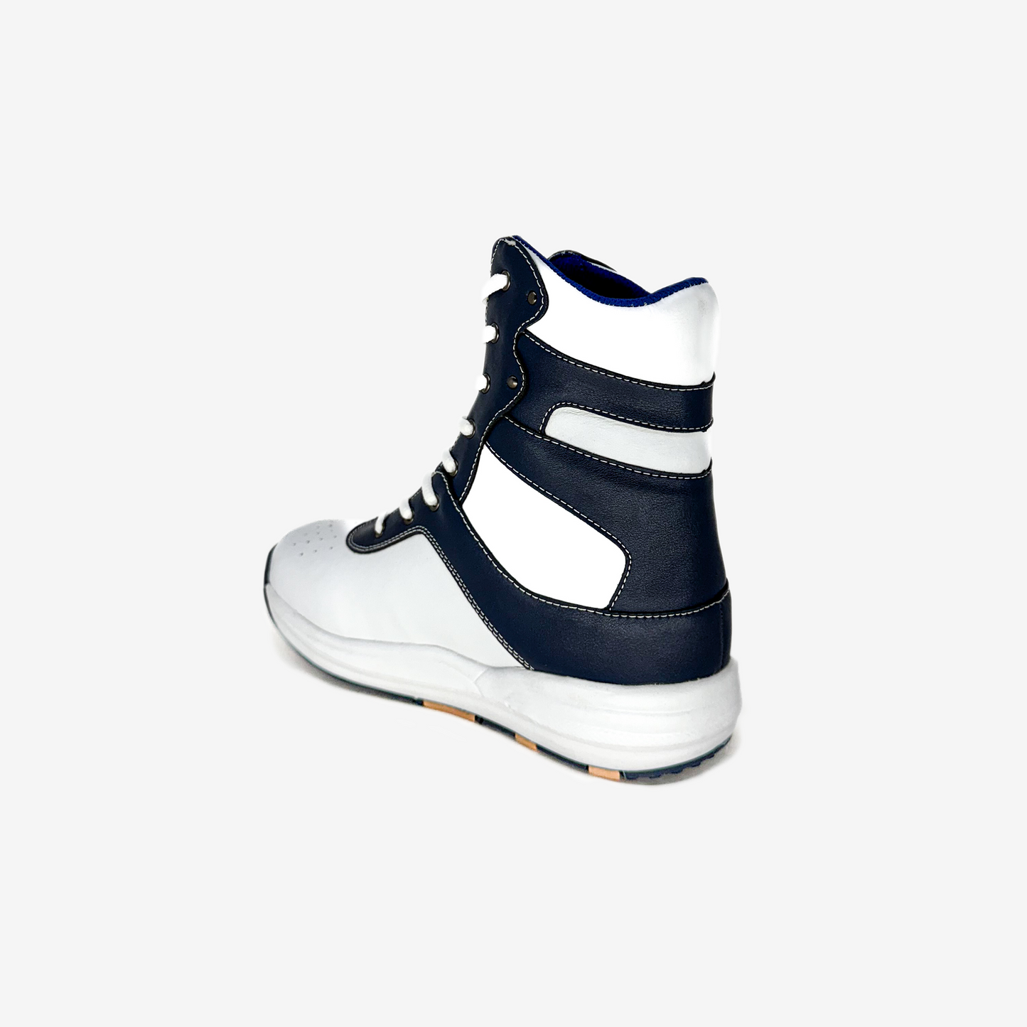 Final Sale - MT. Emey 2612 White/Navy - Children's Stability Boots with lace