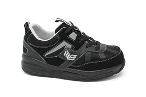 MT. Emey MTS16 Black - Kids Extra Depth  Athletic Walking Shoes with Laces