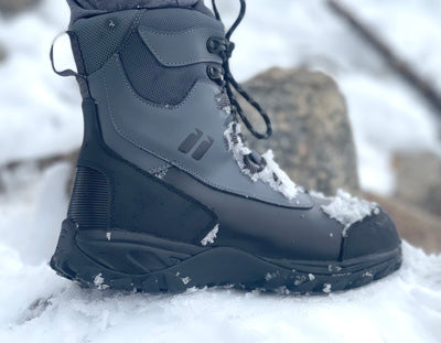 FITec 9707 Black -Men's Extra Depth Winter Boots 200G Insulation Genuine Leather