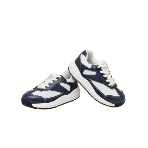 Mt. Emey 2155 White/navy - Children Oil/slip Resistant Shoes With Laces - Shoes