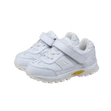 Mt. Emey 3301-3L White - Children Straight Last Athletic Shoes With Elastic Laces - Shoes